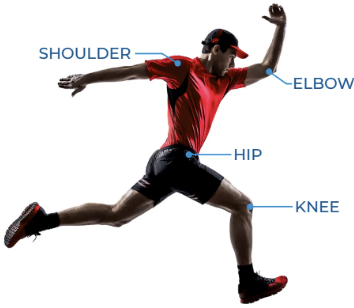 Athletic figure showing treatable body areas